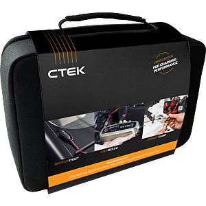 Nabíjačka CTEK MXS 5.0 set s indikátorom M8, krokosvoriek a prepravným kufríkom